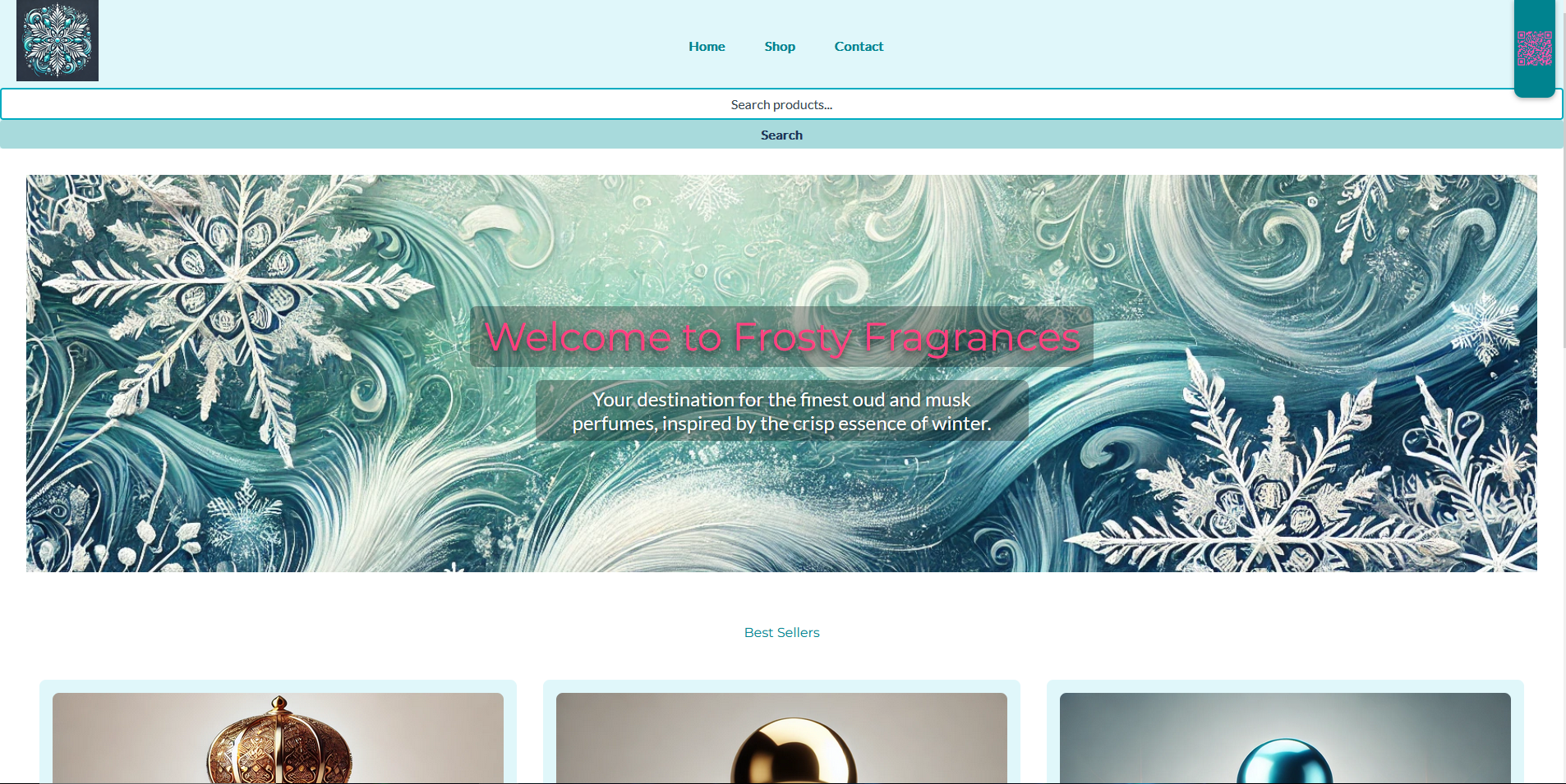 Screenshot of Perfume Webshop